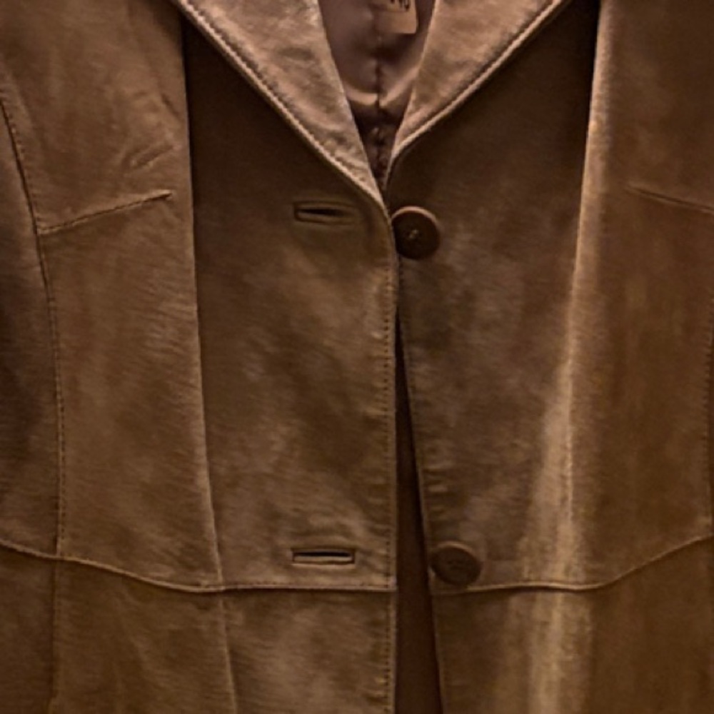 Vintage Massini brown leather coat